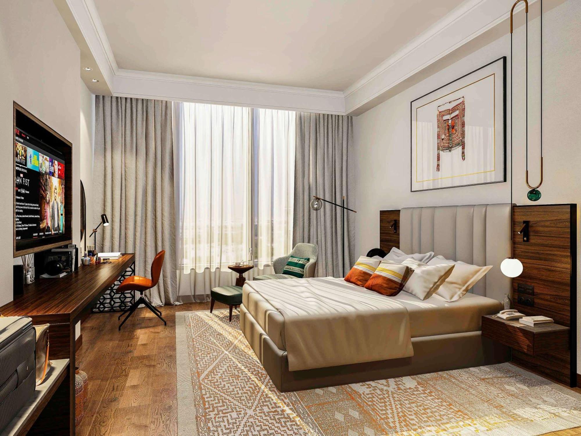 Swissotel Living Jeddah Bagian luar foto A bedroom at the hotel